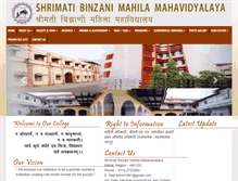 Tablet Screenshot of binzanimahilamahavidyalaya.ac.in